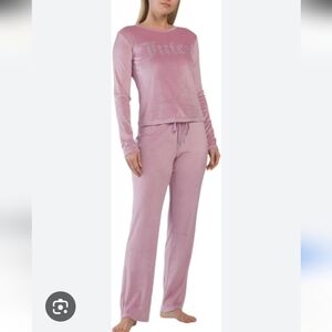 Juicy Couture Women's Soft Pink Velour Pajama Set Sz.L